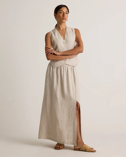 100% European Linen Maxi Skirt - US 8531