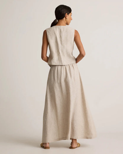 100% European Linen Maxi Skirt - US 8531