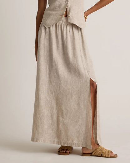 100% European Linen Maxi Skirt - US 8531