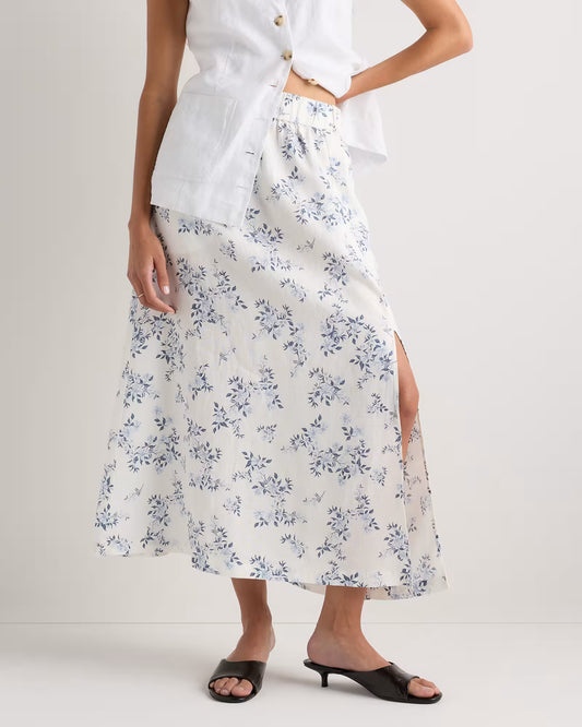 100% European Linen Maxi Skirt - US 8451