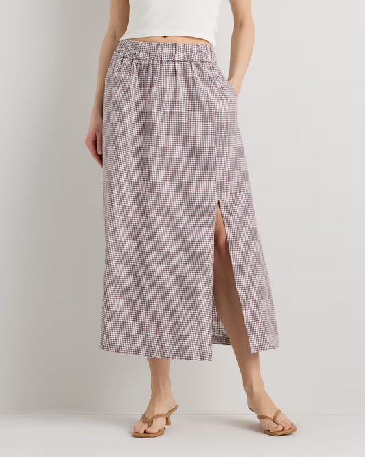100% European Linen Maxi Skirt - US 0673