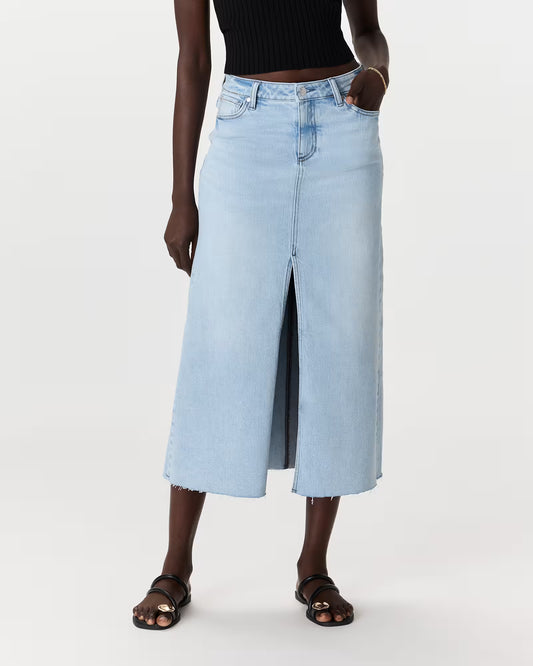 Stretch Denim 5-Pocket Midi Skirt - US 6549