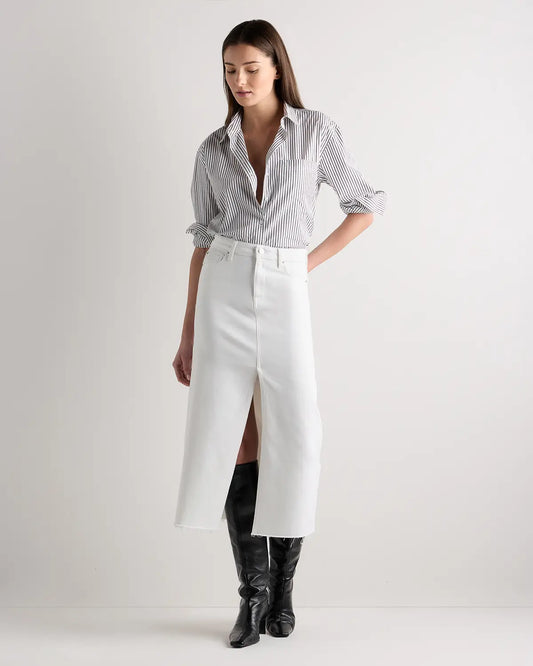 Stretch Denim 5-Pocket Midi Skirt - US 9661