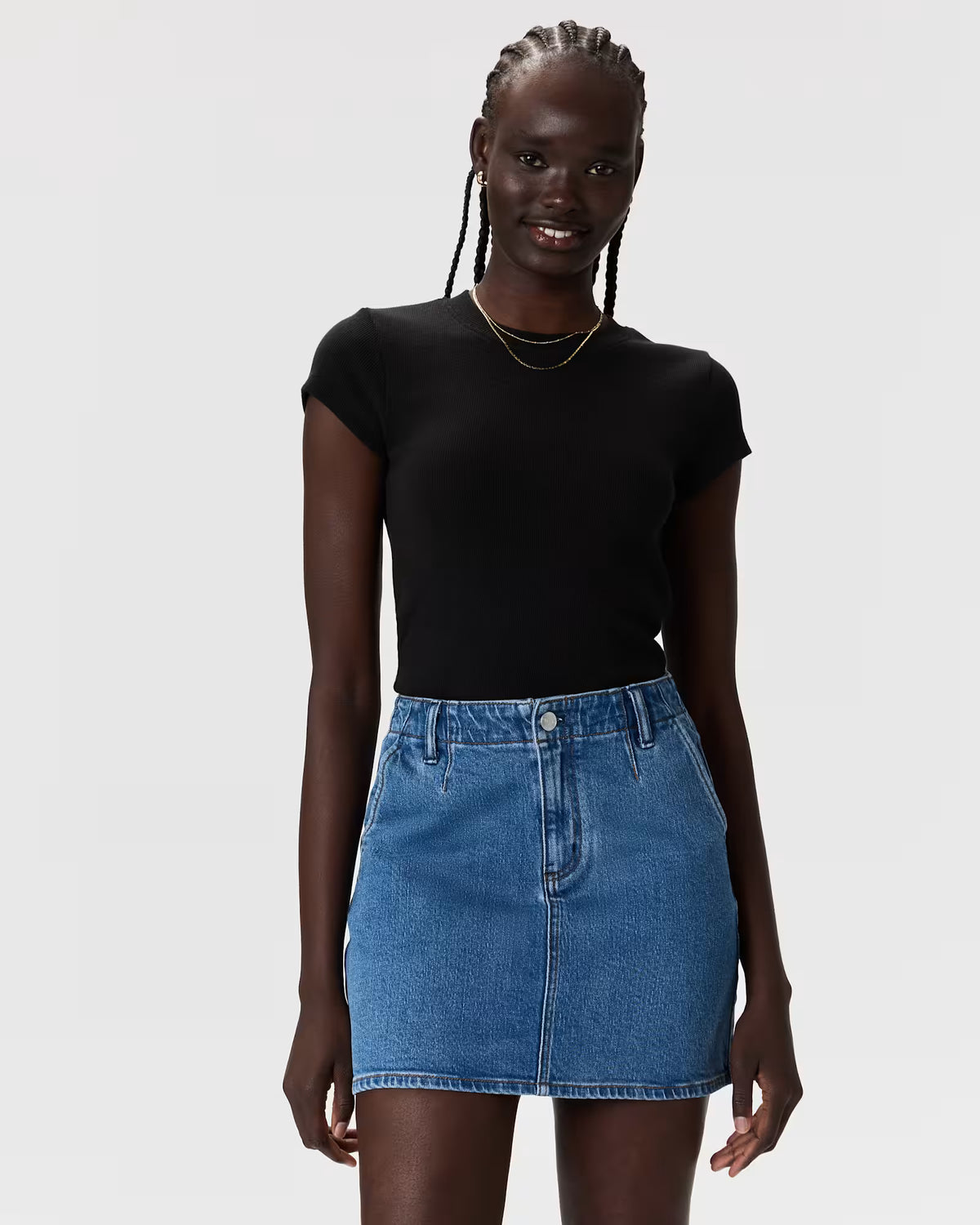 Stretch Denim Mini Skirt - US 1645