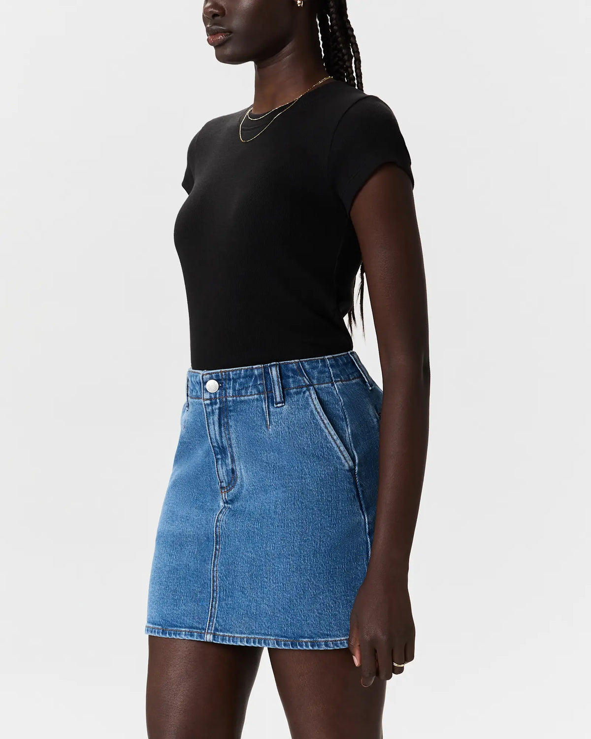 Stretch Denim Mini Skirt - US 1645