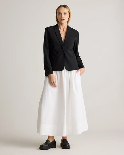 100% Organic Cotton Poplin A-line Maxi Skirt - US 2304