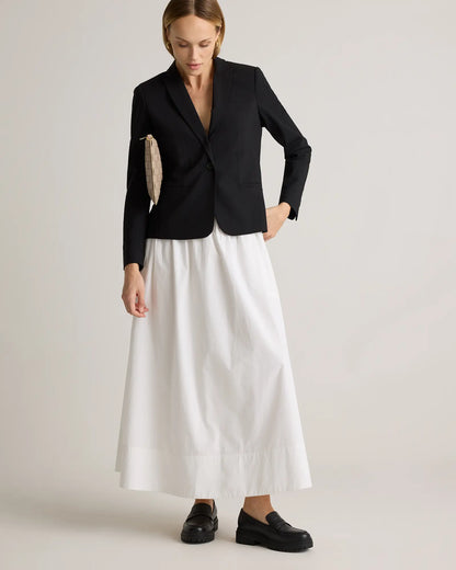 100% Organic Cotton Poplin A-line Maxi Skirt - US 2304