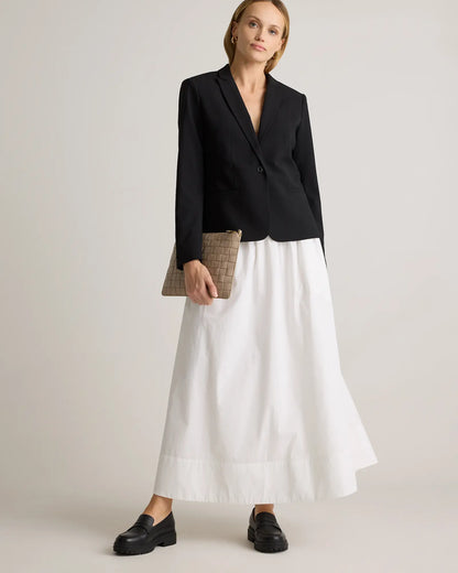 100% Organic Cotton Poplin A-line Maxi Skirt - US 2304