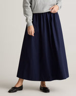 100% Organic Cotton Poplin A-line Maxi Skirt - US 1305