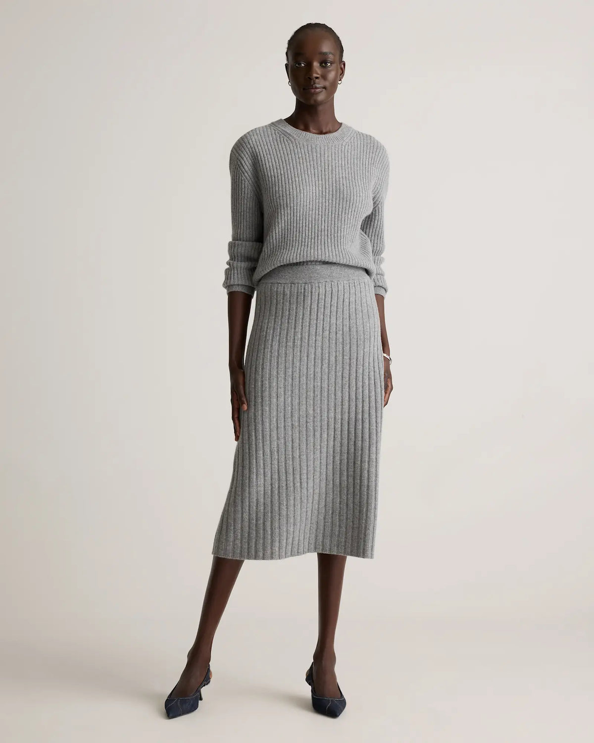 Mongolian Cashmere Midi Skirt - US 9628