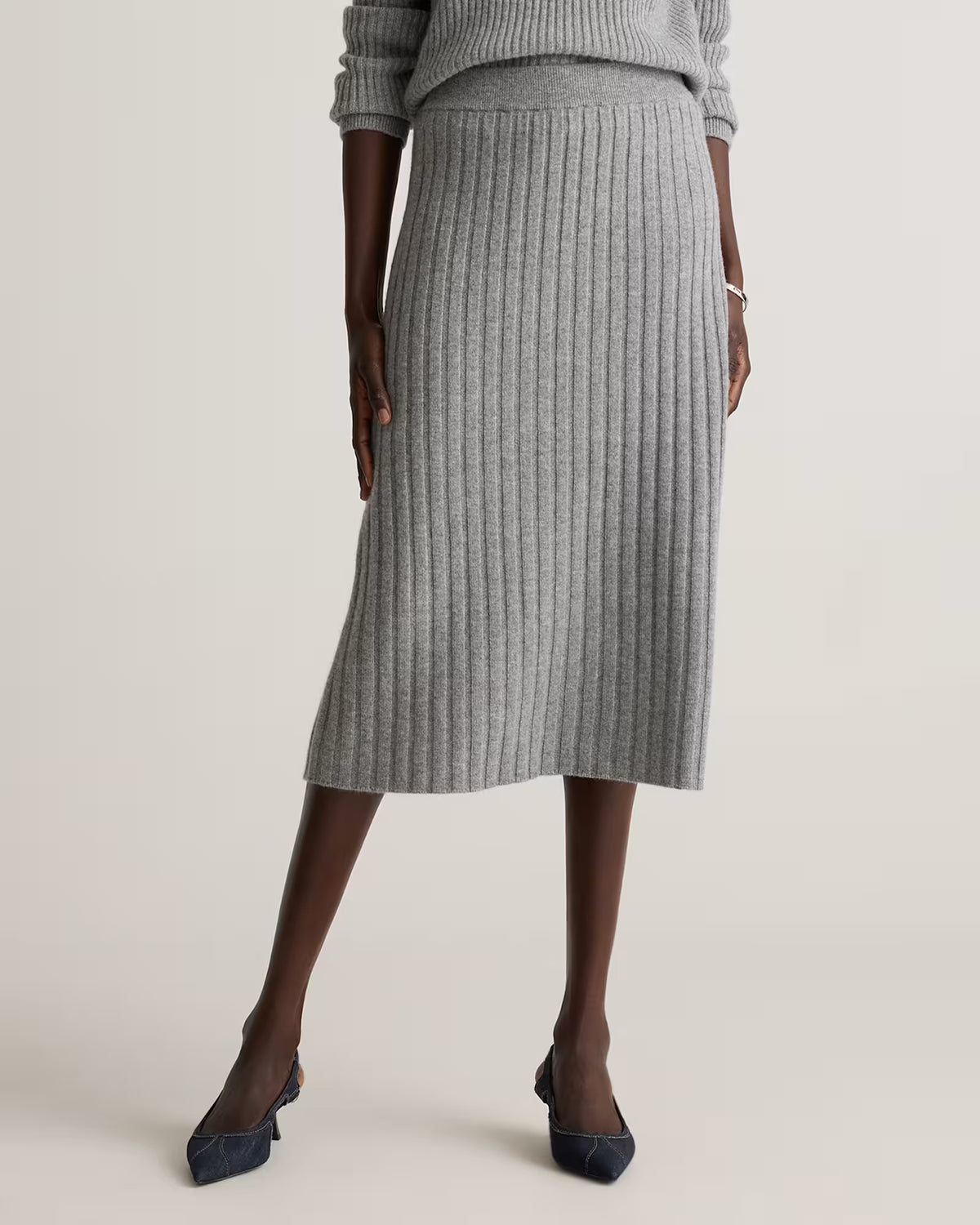 Mongolian Cashmere Midi Skirt - US 9628