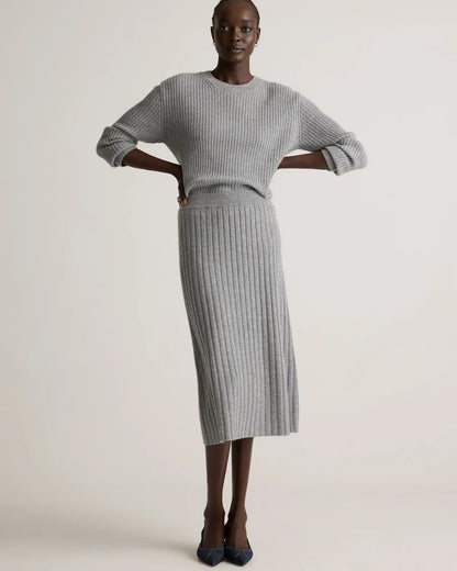 Mongolian Cashmere Midi Skirt - US 9628