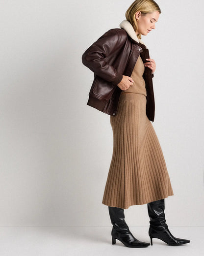 Mongolian Cashmere Midi Skirt - US 2101