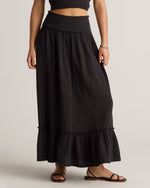 100% Organic Cotton Gauze Smocked Maxi Skirt - US 3759