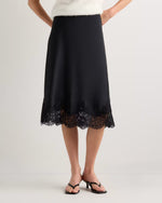 100% Washable Silk Lace Skirt - US 3828
