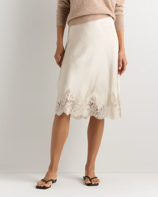 100% Washable Silk Lace Skirt - US 2374