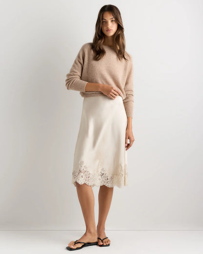 100% Washable Silk Lace Skirt - US 2374