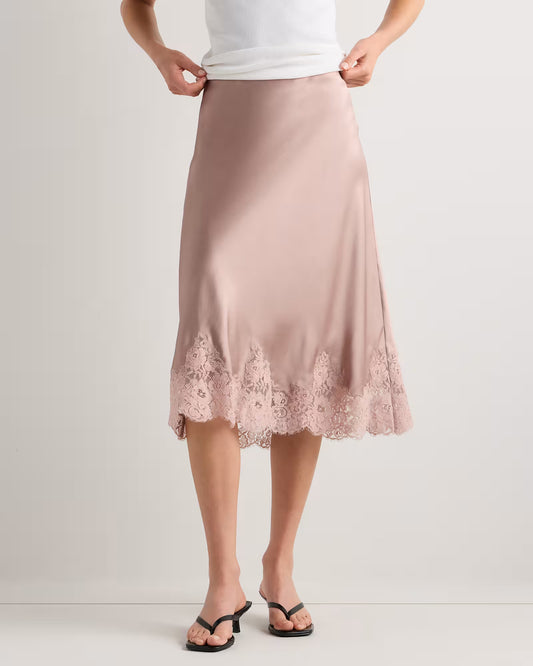 100% Washable Silk Lace Skirt - US 9121