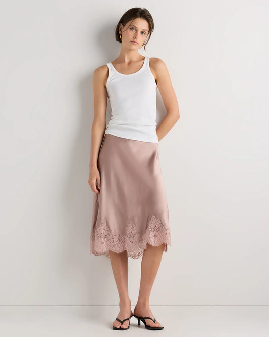 100% Washable Silk Lace Skirt - US 9121
