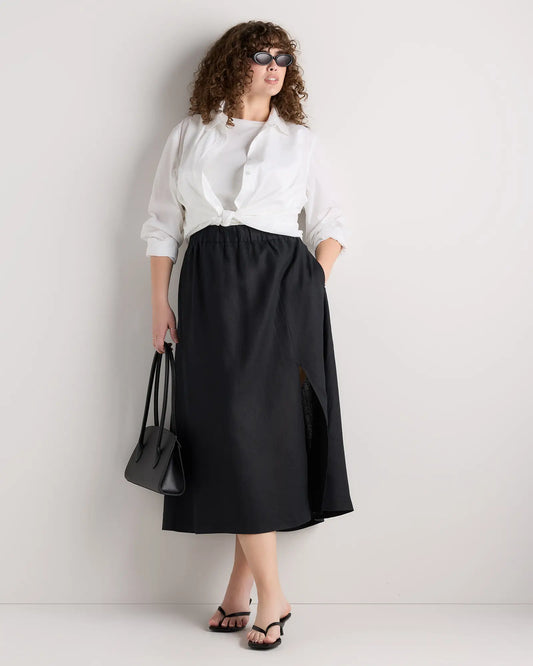 100% European Linen Maxi Skirt - US 3468