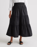 100% Organic Cotton Poplin Tiered Maxi Skirt - US 6190