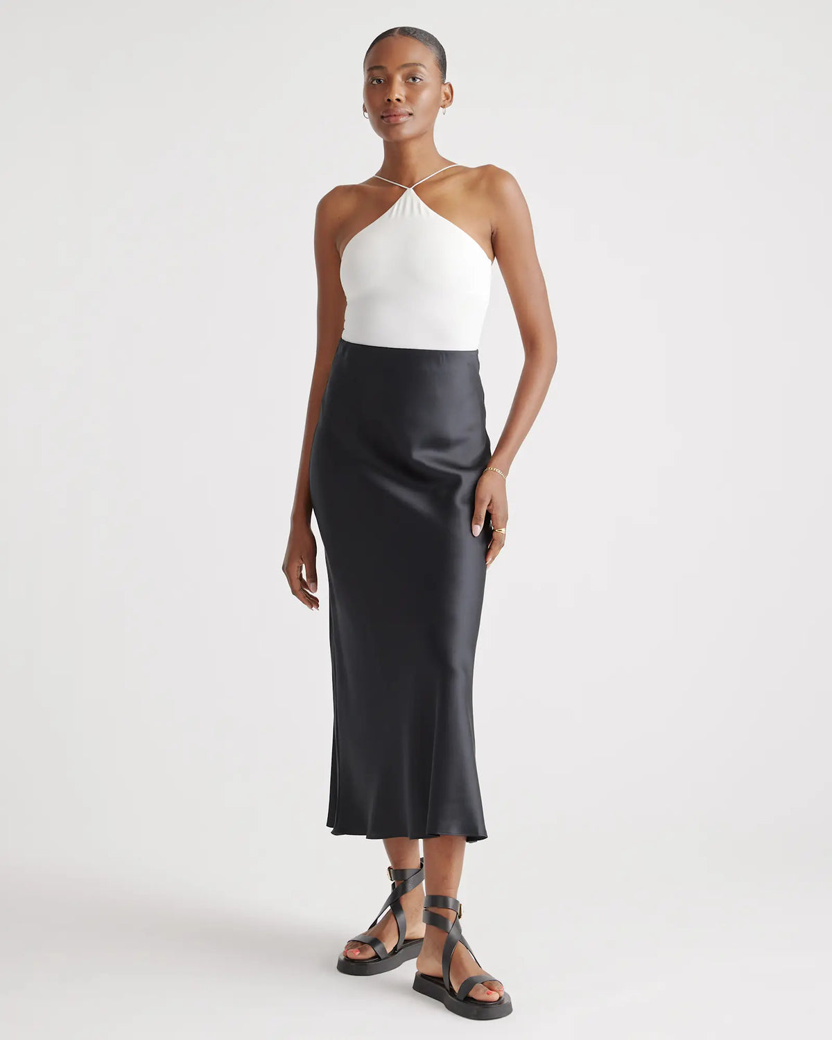 100% Washable Silk Maxi Skirt - US 9307