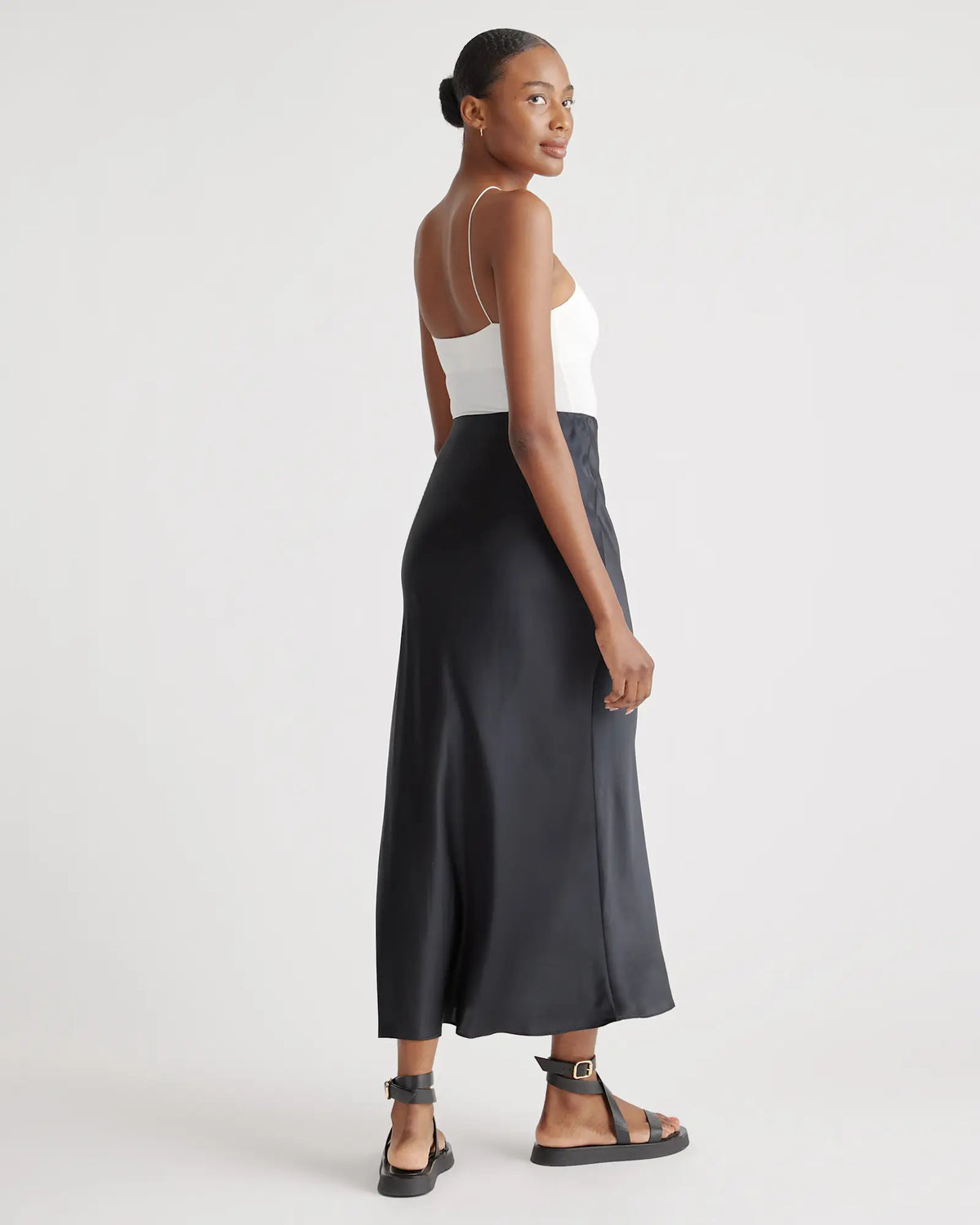 100% Washable Silk Maxi Skirt - US 9307