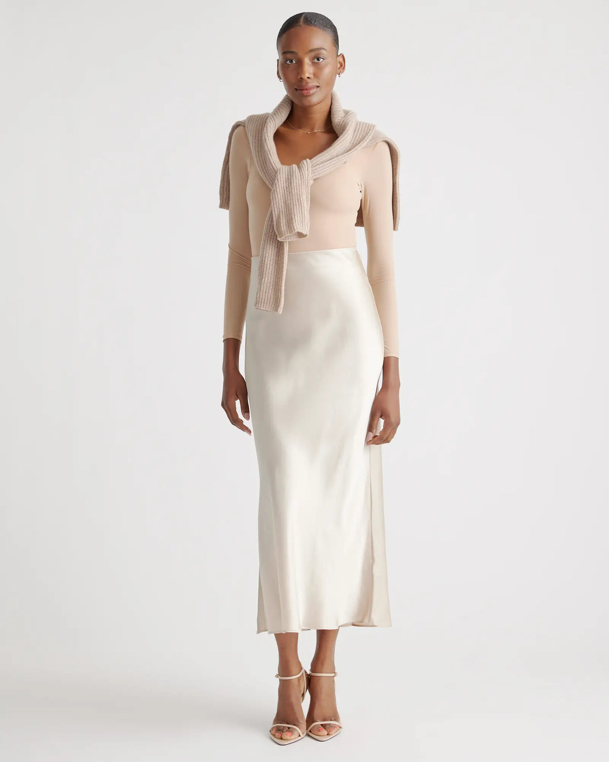 100% Washable Silk Maxi Skirt - US 0860