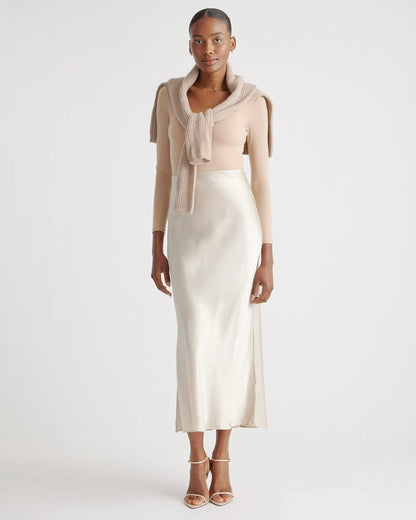 100% Washable Silk Maxi Skirt - US 0860