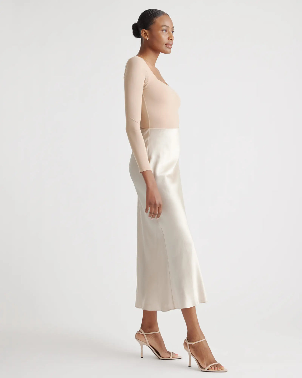 100% Washable Silk Maxi Skirt - US 0860