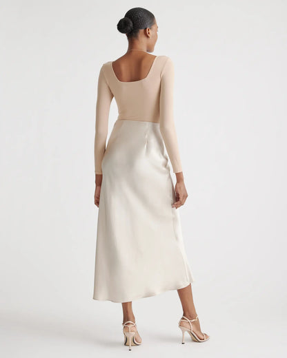 100% Washable Silk Maxi Skirt - US 0860