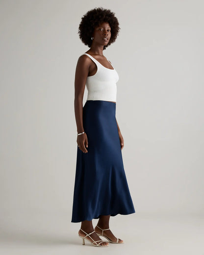 100% Washable Silk Maxi Skirt - US 5436