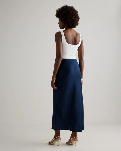 100% Washable Silk Maxi Skirt - US 5436