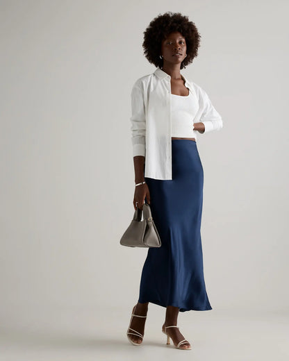 100% Washable Silk Maxi Skirt - US 5436