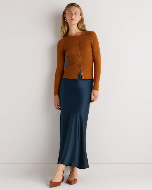 100% Washable Silk Maxi Skirt - US 0166