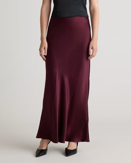 100% Washable Silk Maxi Skirt - US 7847