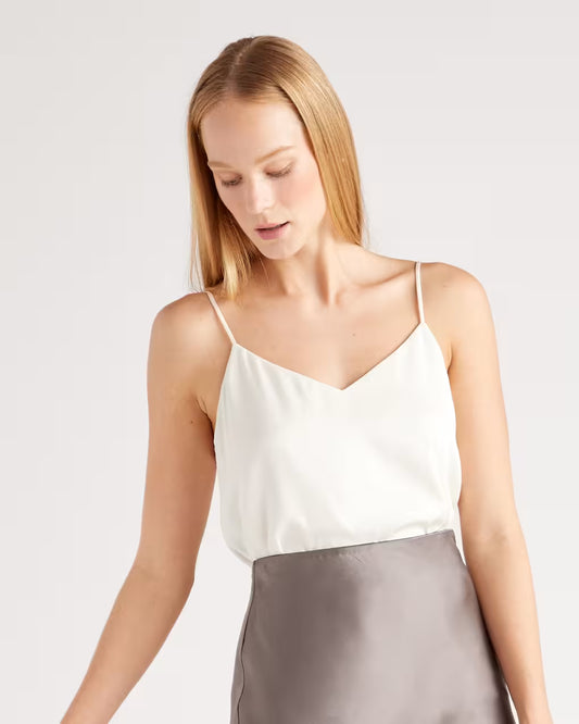 Washable Stretch Silk V-Neck Cami - US 6294