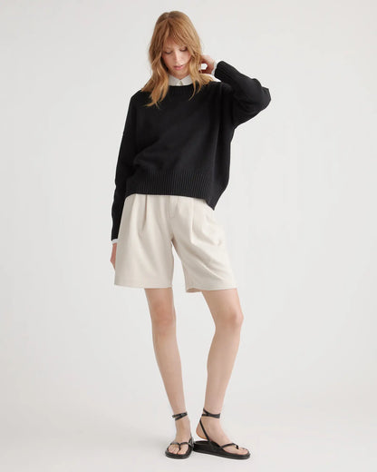 100% Organic Cotton Boyfriend Crew Sweater - US 6707