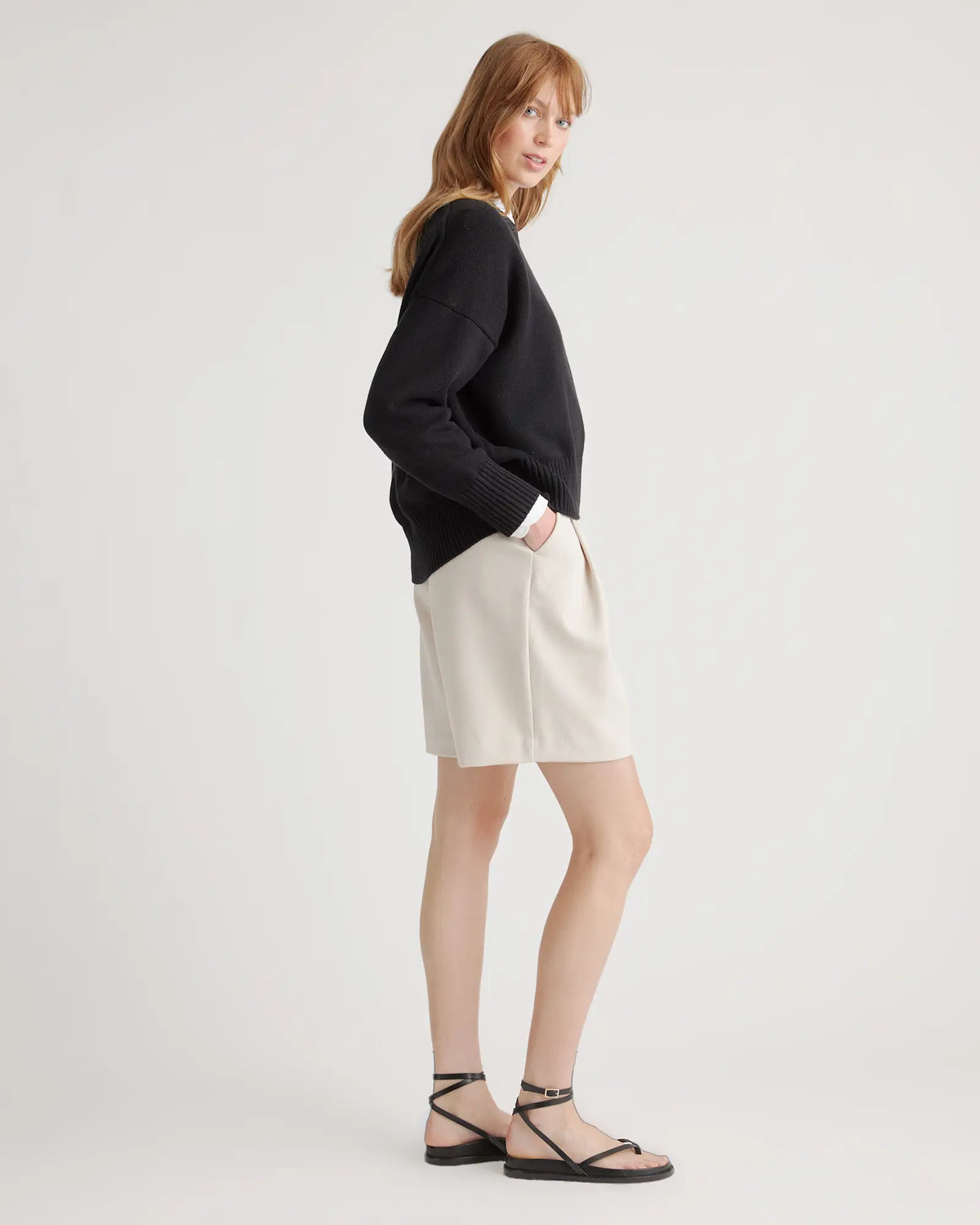 100% Organic Cotton Boyfriend Crew Sweater - US 6707