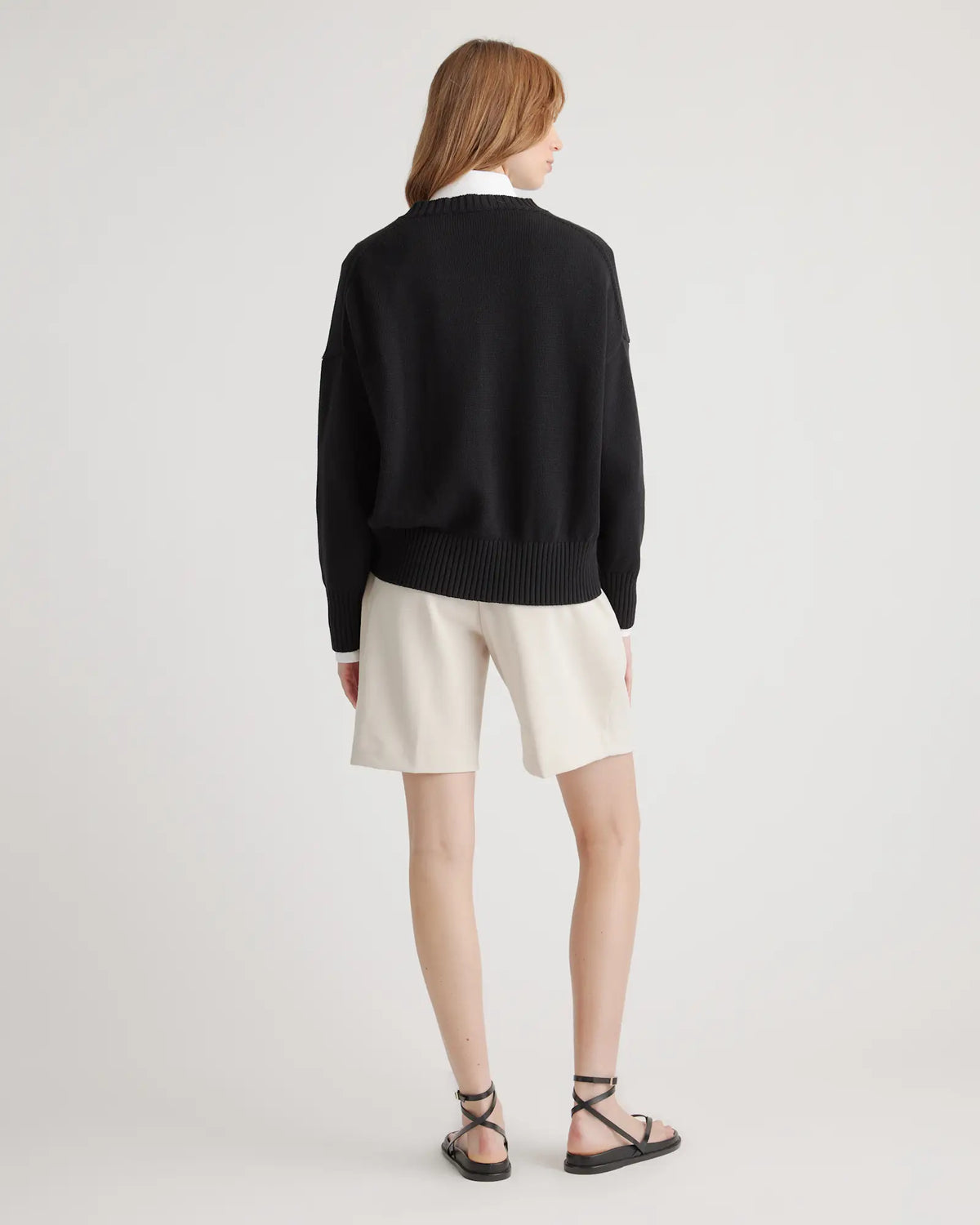 100% Organic Cotton Boyfriend Crew Sweater - US 6707