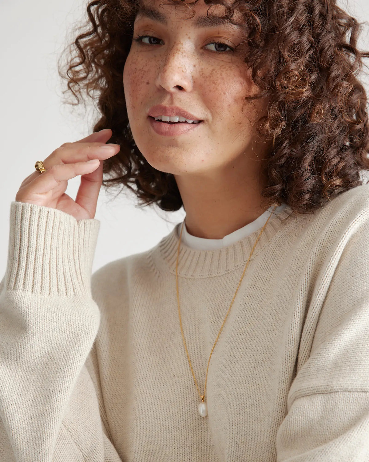 100% Organic Cotton Boyfriend Crew Sweater - US 1040