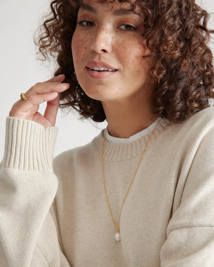 100% Organic Cotton Boyfriend Crew Sweater - US 1040