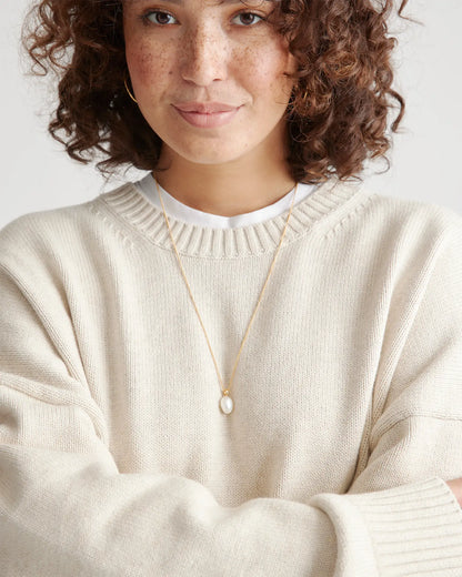 100% Organic Cotton Boyfriend Crew Sweater - US 1040
