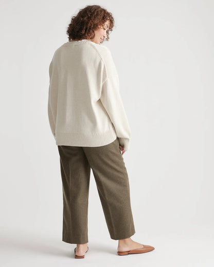 100% Organic Cotton Boyfriend Crew Sweater - US 1040
