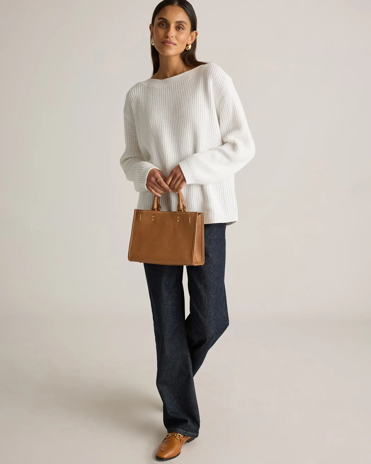 100% Organic Cotton Fisherman Boatneck Sweater - US 3898