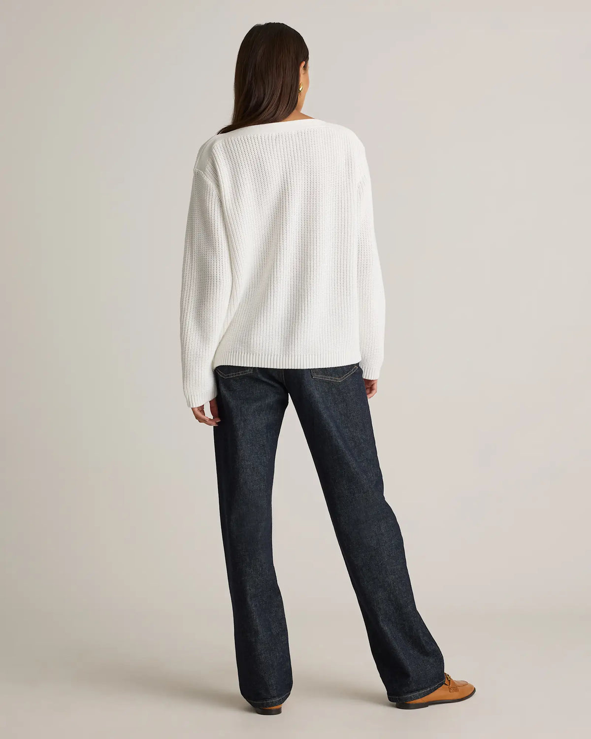 100% Organic Cotton Fisherman Boatneck Sweater - US 3898