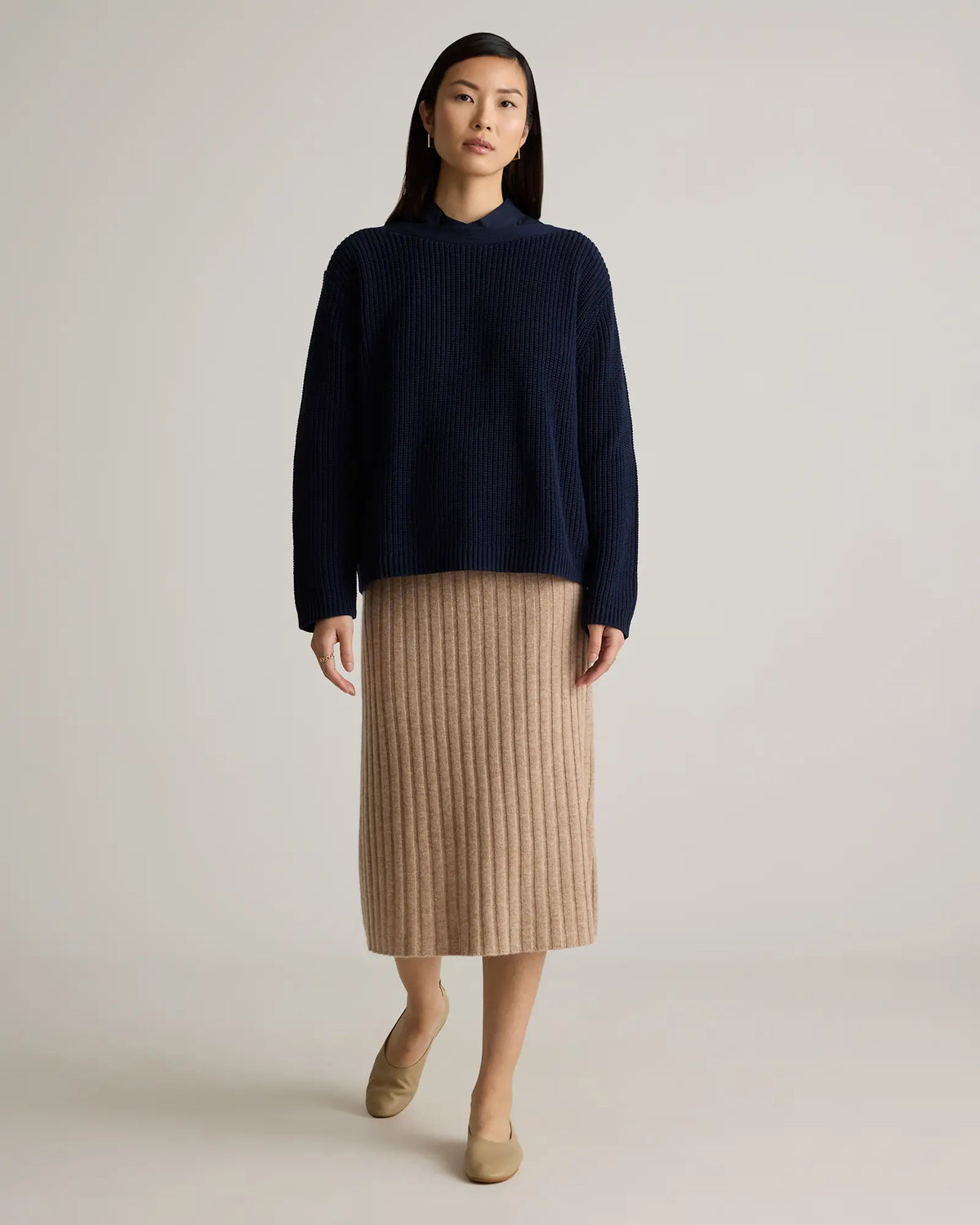 100% Organic Cotton Fisherman Boatneck Sweater - US 6674