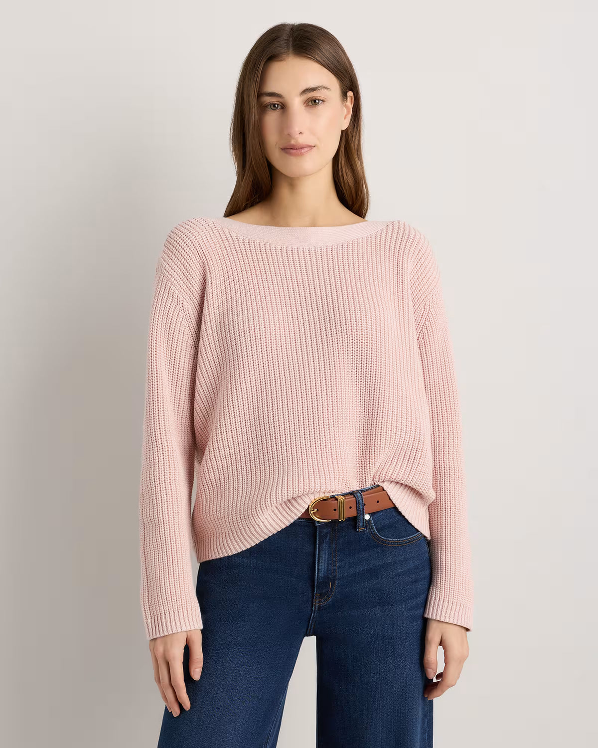 100% Organic Cotton Fisherman Boatneck Sweater - US 7353