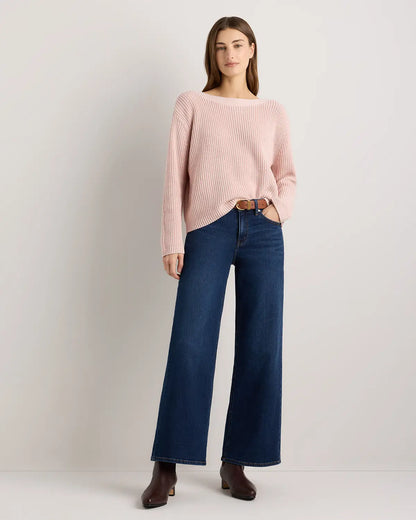 100% Organic Cotton Fisherman Boatneck Sweater - US 7353