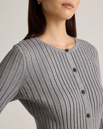 Eco-Knit Cropped Rib Cardigan - US 9213